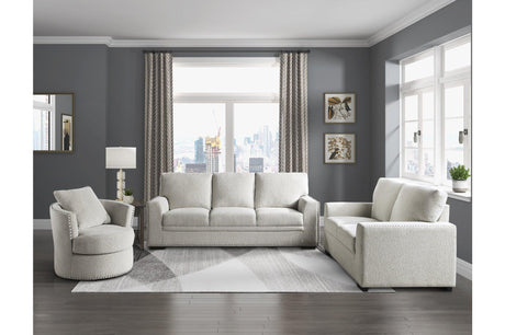 Morelia Beige Fabric Living Room Set loveseat side view