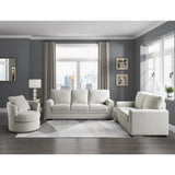 Side angle of Morelia Beige Fabric Sofa