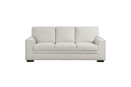 Morelia Beige Fabric Living Room Set sofa close-up front detail