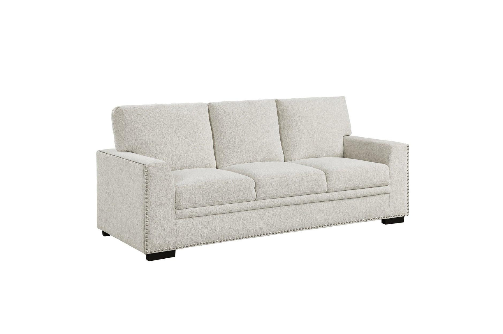 Morelia Beige Fabric Living Room Set sofa side profile