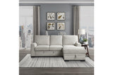 Detailed tufted cushion of Morelia Beige Fabric Living Room Set