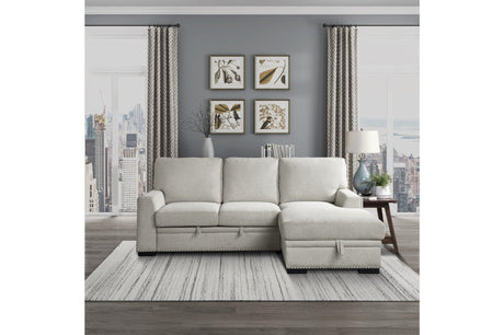 Detailed tufted cushion of Morelia Beige Fabric Living Room Set