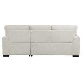 Back view of Morelia Beige Fabric 2-Piece Sectional Sofa