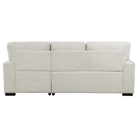 Back view of Morelia Beige Fabric 2-Piece Sectional Sofa