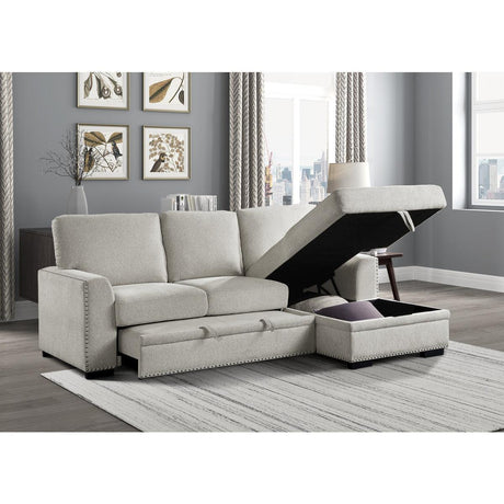 Main sectional view with pull-out bed extended