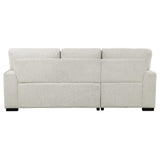 Back view of Morelia Beige Fabric sectional sofa