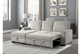 Morelia Beige Fabric Living Room Set sofa side angle view