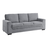 Side view of Morelia Gray Chenille Fabric Sofa