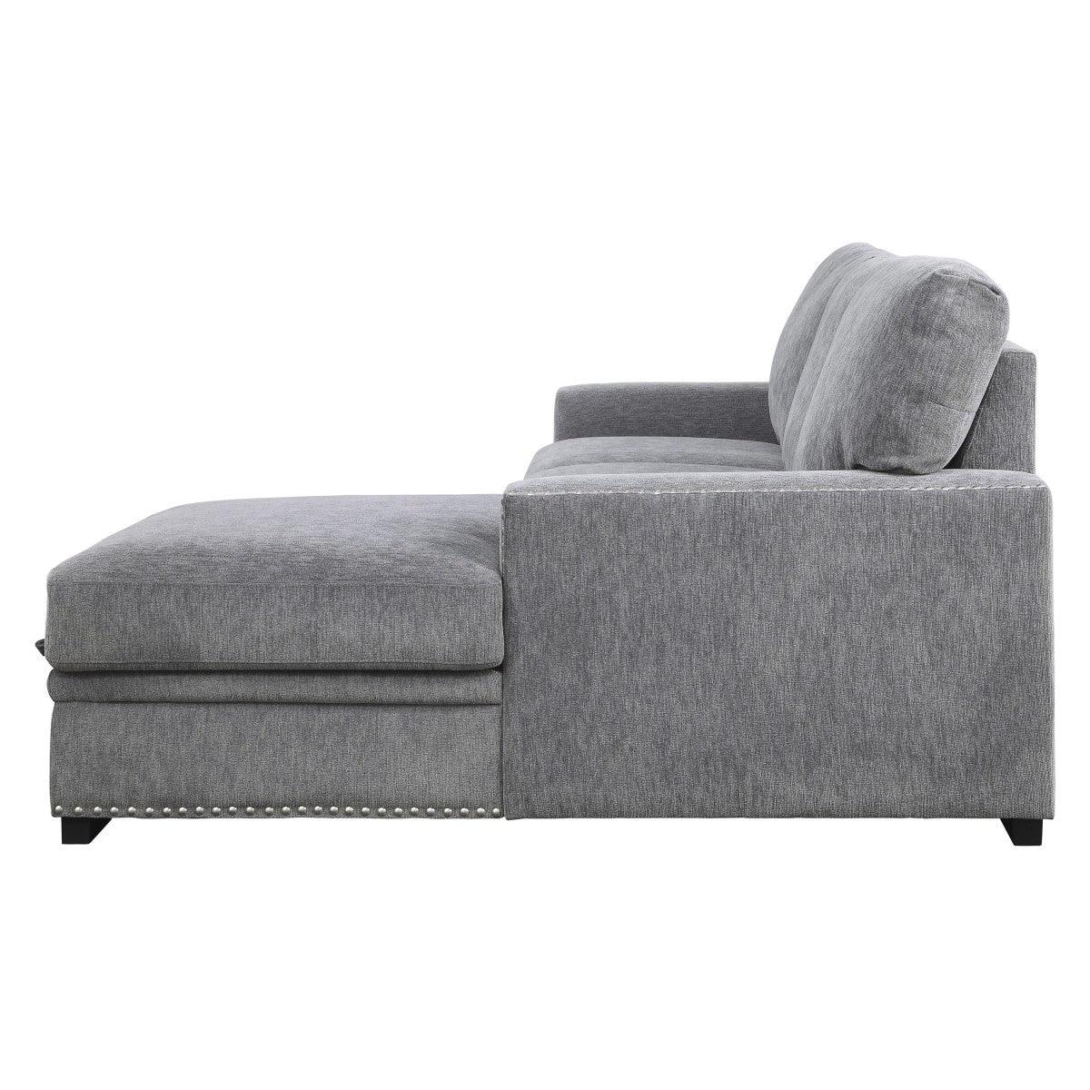 Close-up of Morelia sectional fabric and cushioning detail