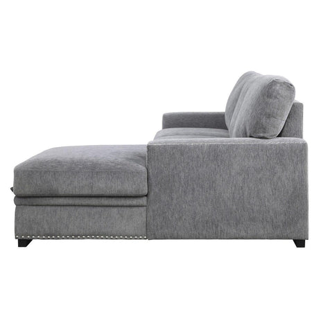 Close-up of Morelia sectional fabric and cushioning detail