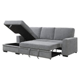 Morelia sectional sofa open pull-out bed showing sleeping area