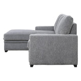 Living room setup showing Morelia sectional with chaise