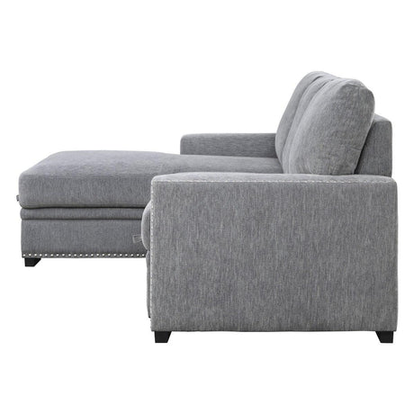 Living room setup showing Morelia sectional with chaise