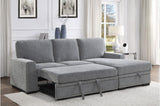 Side profile of Morelia dark gray sofa and loveseat