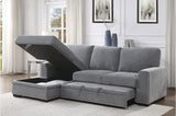 Side angle view of Morelia fabric loveseat