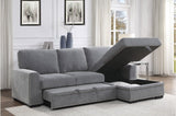 Detailed fabric close-up of Morelia dark gray set