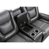 Center console with two cup holders and storage compartments