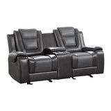 Briscoe loveseat side view showing recliner