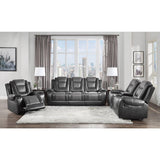 Briscoe Glider Reclining Chair showing fabric swatches and details