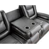 Center drop-down cup holders on Briscoe Double Reclining Sofa