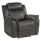 Centeroak Reclining Chair side view showing arm and seat