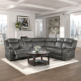 Sectional fully reclined positions