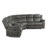 Centeroak sectional recliner extended in living room
