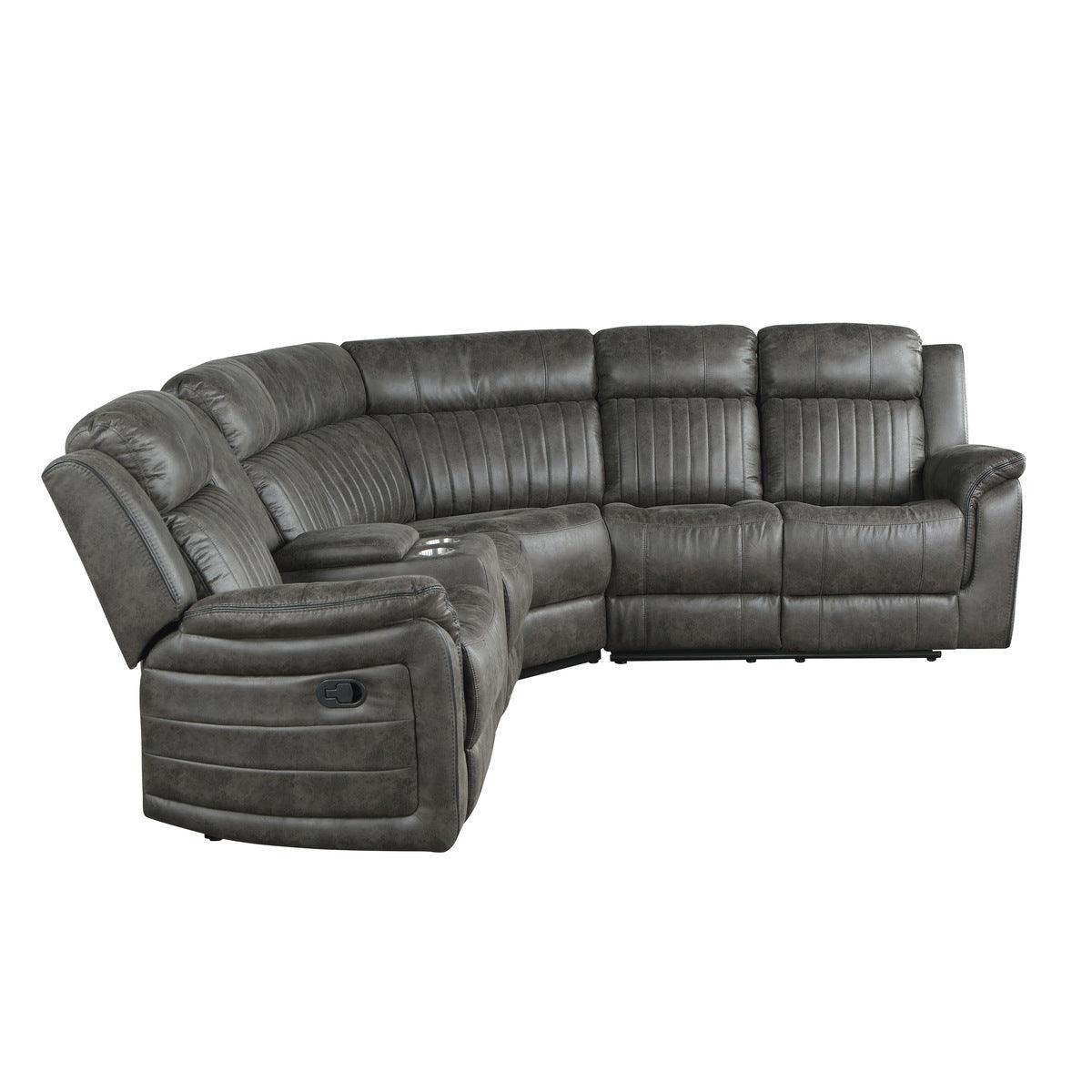 Centeroak sectional recliner extended in living room
