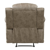 Centeroak Sandy Brown Recliner Chair back view
