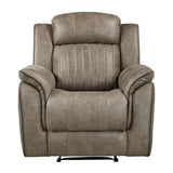 Centeroak Sandy Brown Recliner Chair front view