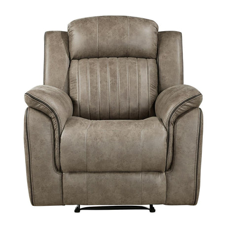 Centeroak Sandy Brown Recliner Chair front view