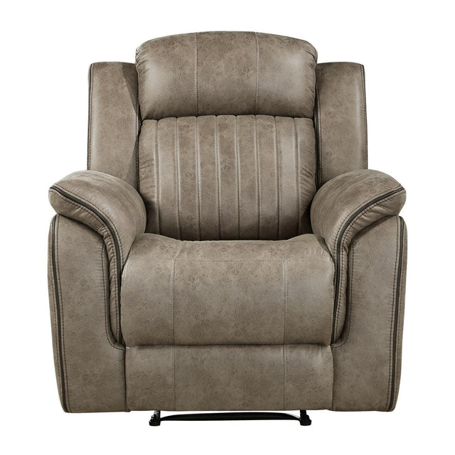 Centeroak Sandy Brown Recliner Chair front view