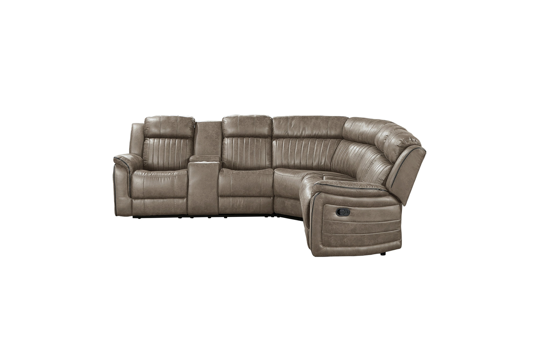 Dual end recliners of Centeroak sectional sofa