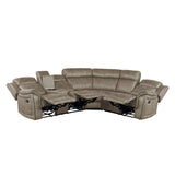 Side view of corner seat and recliners