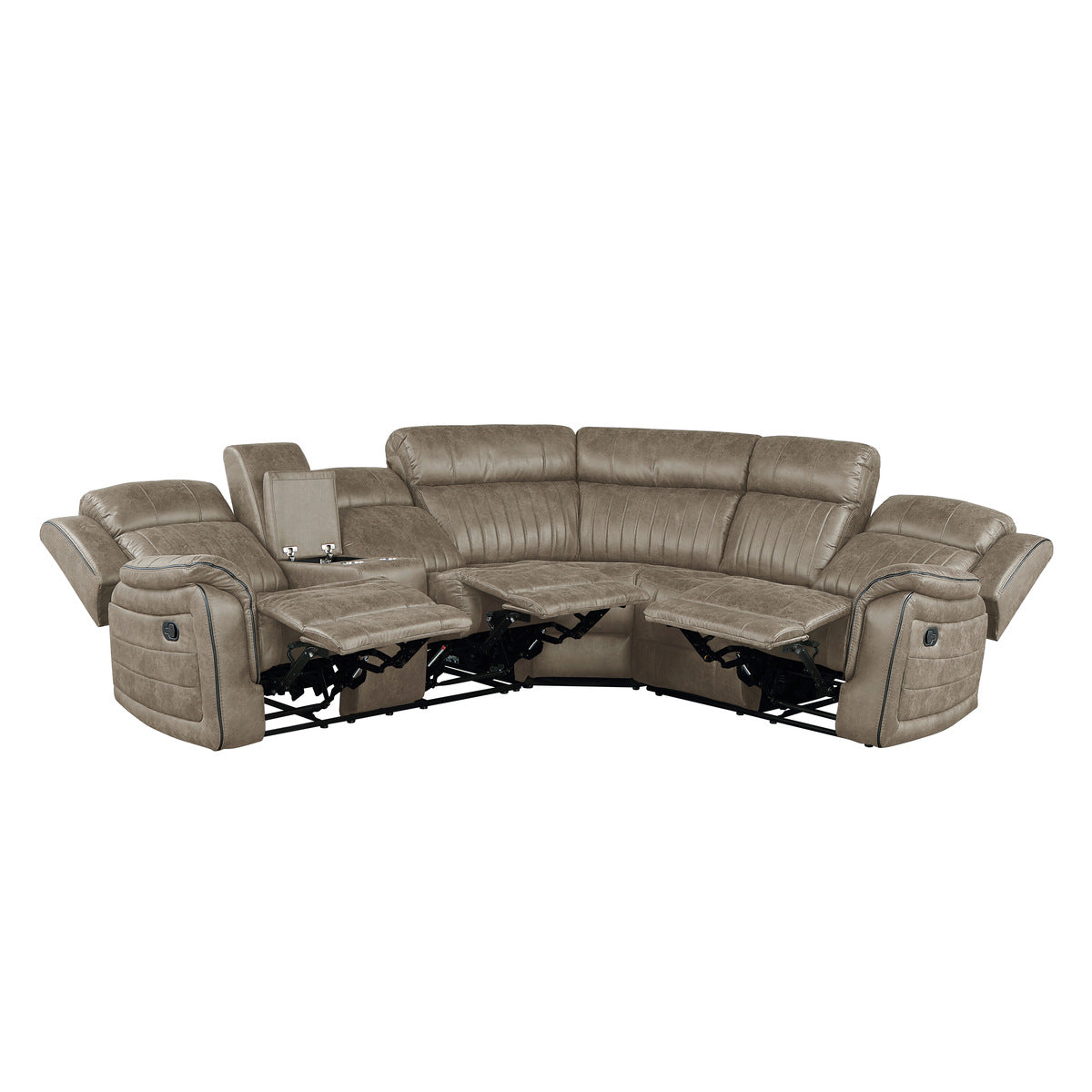 Side view of corner seat and recliners