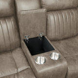 Right loveseat with recliner pulled out