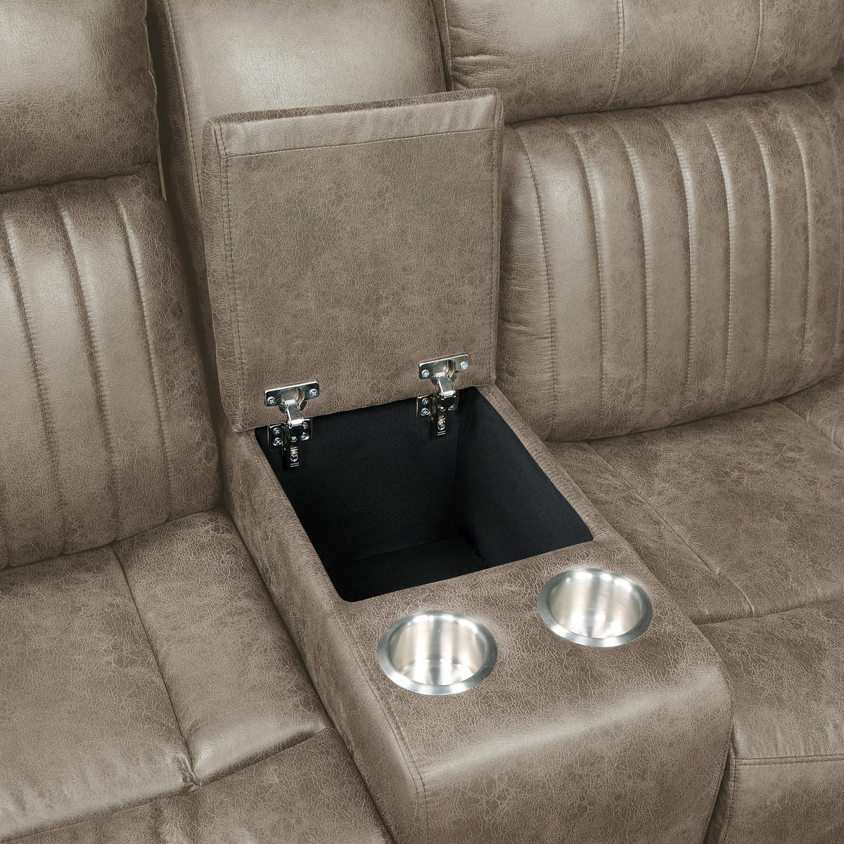 Right loveseat with recliner pulled out