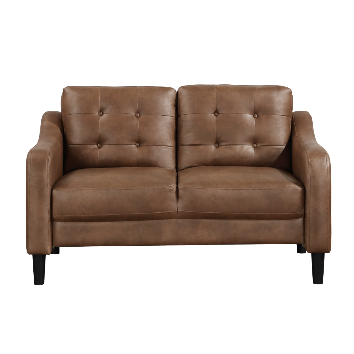 Mallory Brown Microfiber Loveseat