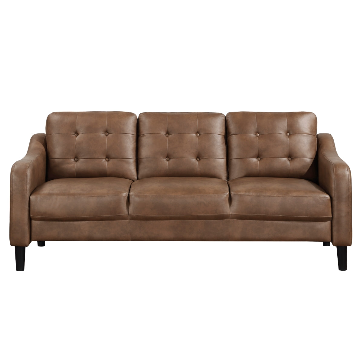 main view of Mallory Brown Microfiber Sofa furniture