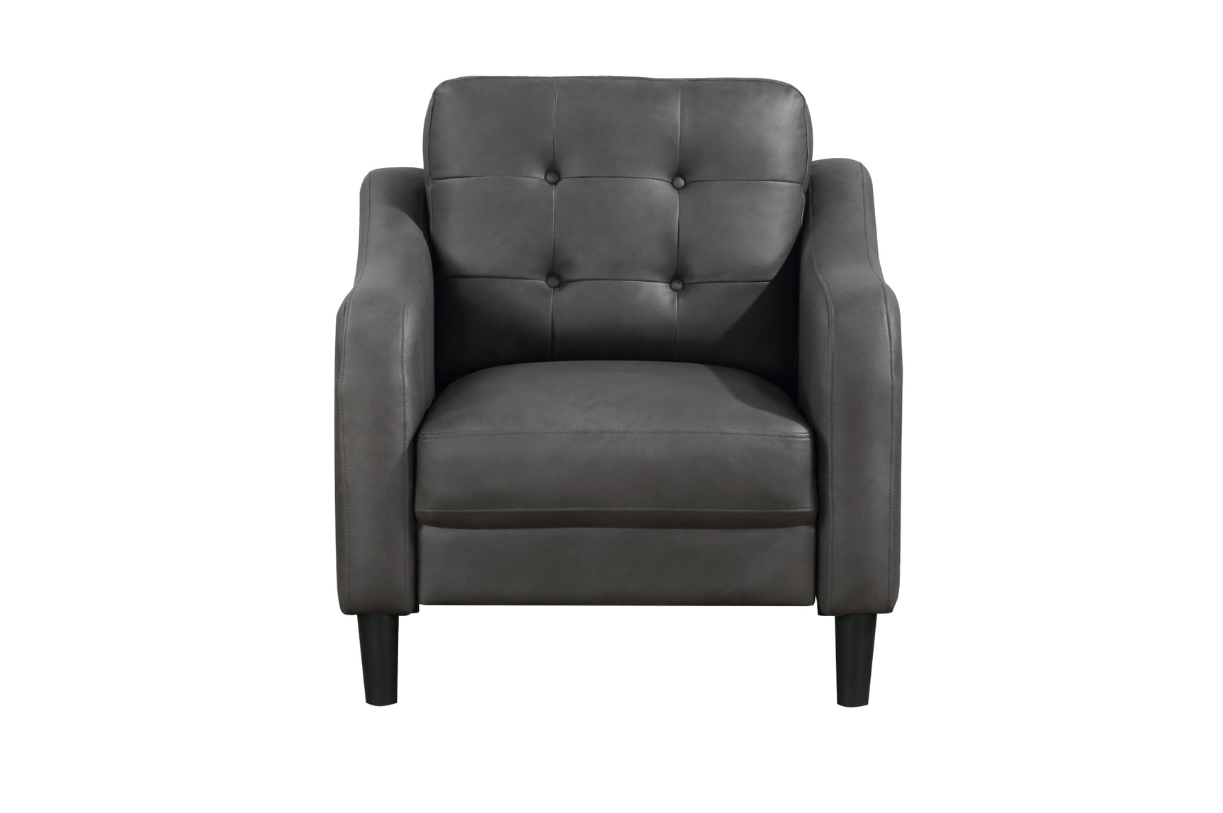 Mallory Gray Microfiber Living Room Set sofa group view