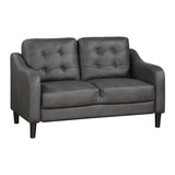 Mallory Gray Microfiber Loveseat