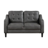 Mallory Gray Microfiber Loveseat