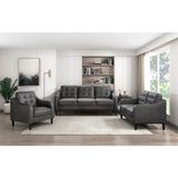 Mallory Gray Microfiber Loveseat
