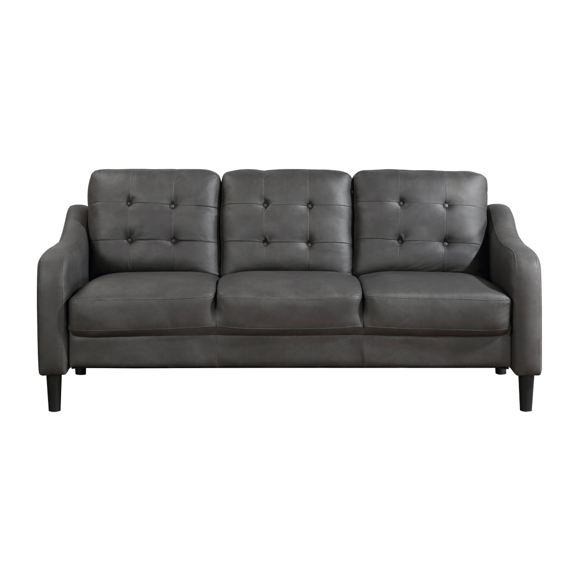 main view of Mallory Gray Microfiber Sofa furniture