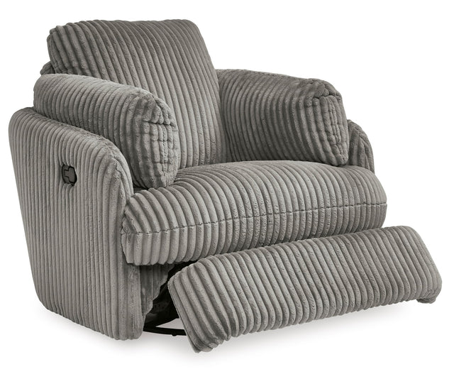 Tie-breakers Fog Swivel Glider Recliner front view