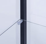 Delphinium 5-Shelf Glass Curio Cabinet Black And Clear - Ella Furniture