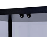 Delphinium 5-Shelf Glass Curio Cabinet Black And Clear - Ella Furniture