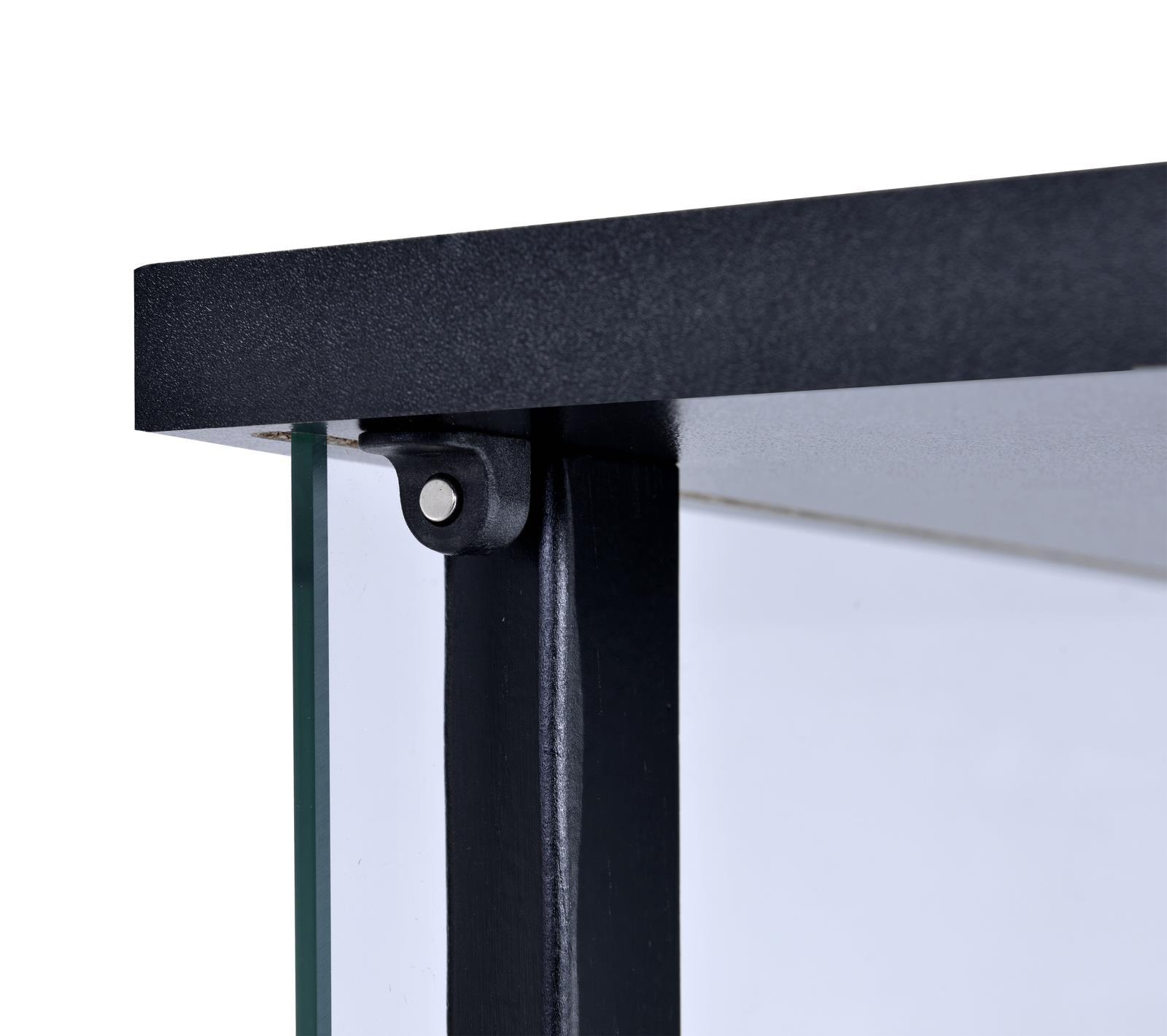 Top section of Cyclamen 3-shelf glass cabinet