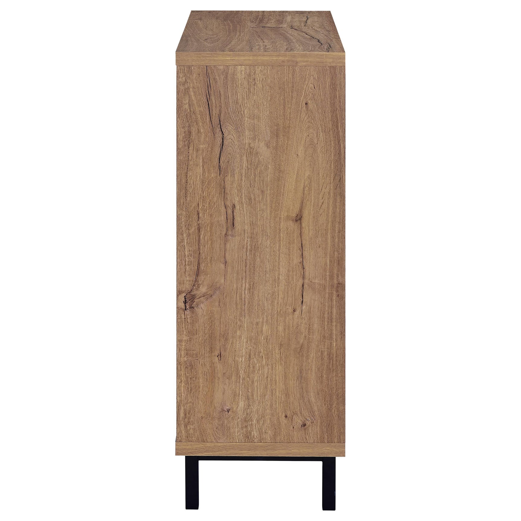 Shoe cabinet demonstrating height and storage capacity