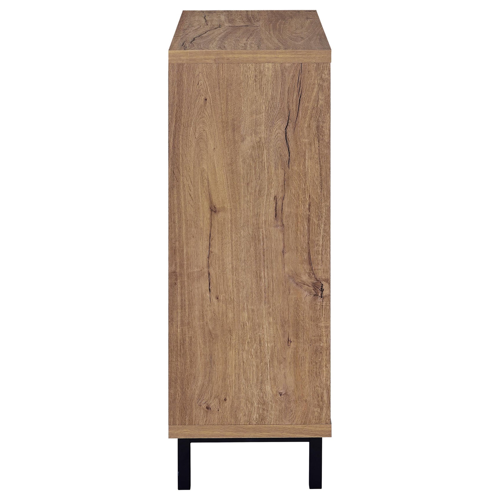 Back view of the cabinet revealing construction and ventilation